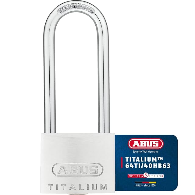 ABUS Titalium 64TI Vorhängeschloss mit hohem Bügel