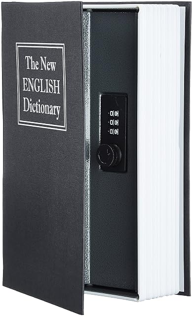Amazon Basics Versteck-Tresor in Buchform im Regal
