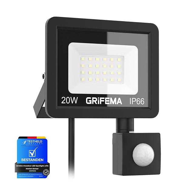 GRIFEMA LED-Strahler mit Bewegungsmelder