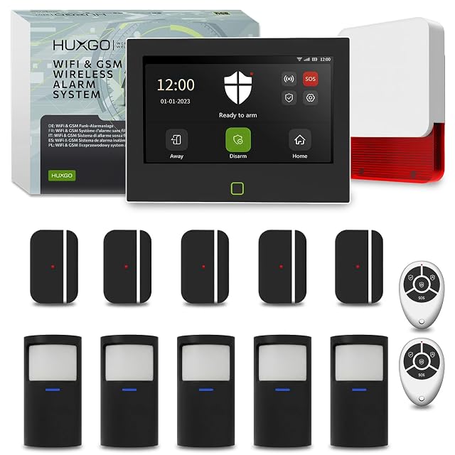 HUXGO HXA700 Alarmset mit Sieben-Zoll-Zentrale
