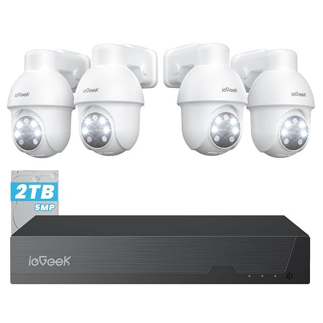 ieGeek IE92 PoE-Set mit vier Schwenk-Neige-Kameras